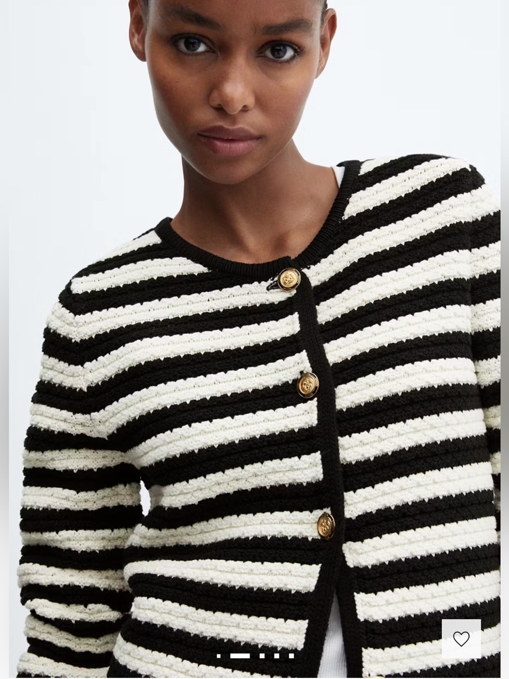 Mango Striped Cardigan